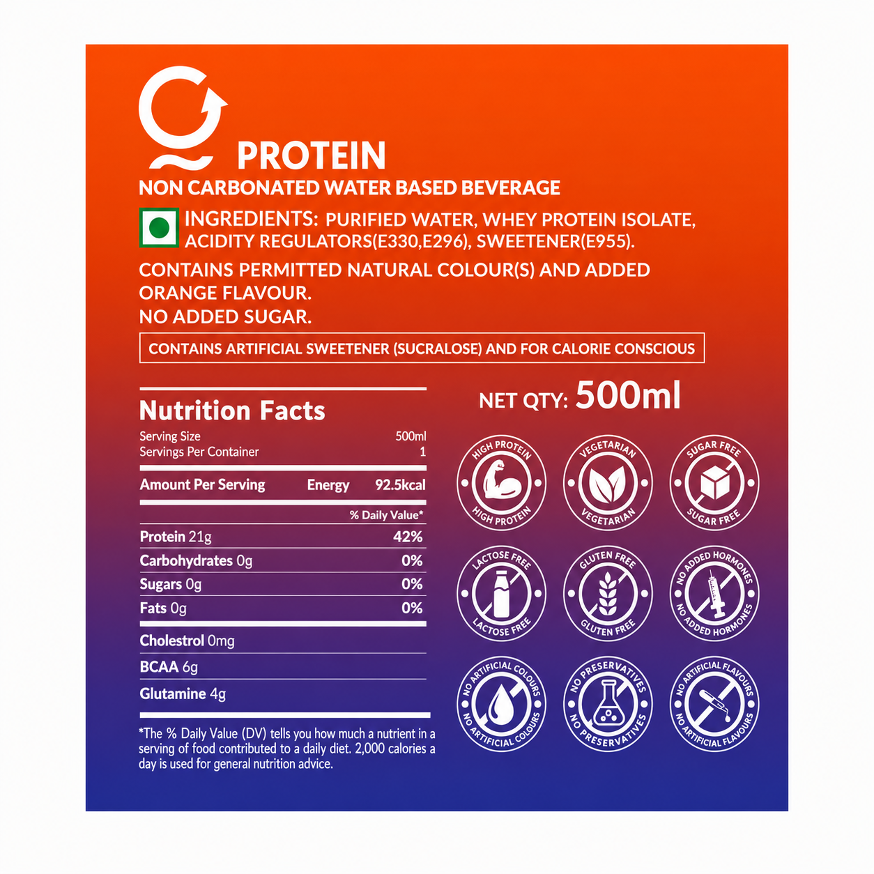 Aquatein PRO Protein Water – Strawberry | 21g Protein | 500ml